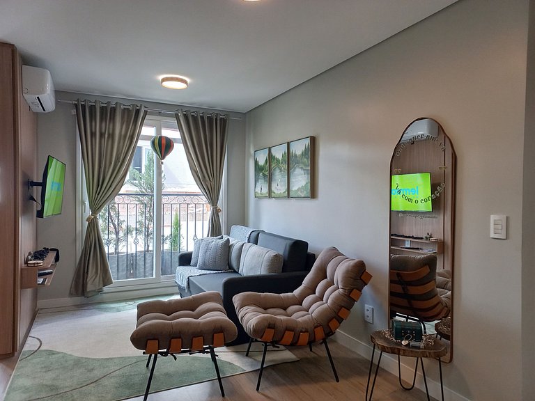 Aire 107C Apartamento Super decorado em Gramado