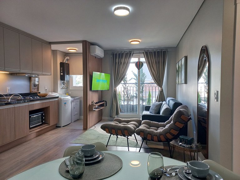 Aire 107C Apartamento Super decorado em Gramado